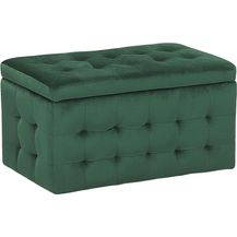 Bild für Hocker mit Stauraum Samtstoff dunkelgrün MICHIGAN