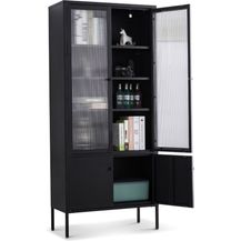 Bild für Coemo Vitrine Tokio aus Metall mit Glastüren Schwarz