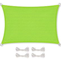 Bild für CelinaSun Sonnensegel inkl Befestigungsseile Premium HDPE wetterbeständig atmungsaktiv Rechteck 2x3 m grün