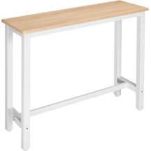 Bild für WOLTU BT17hei 1x Bartisch Bistrotisch Stehtisch Esstisch, Metallgestell, Tischplatte aus MDF, Hell Eiche, 120 x 40 x 100 cm(BxTxH)