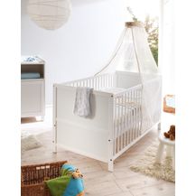 Bild für Babybett Set 4-teilig Alisa Kiefer Teilmassiv Weiß