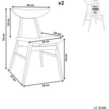 Bild für Esszimmerstuhl dunkelgrau 2er Set LYNN