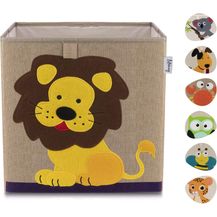 Bild für Lifeney Aufbewahrungsbox mit Löwe Motiv I Spielzeugbox mit Tiermotiv passend für Würfelregale I Ordnungsbox für das Kinderzimmer I Aufbewahrungskorb Kinder