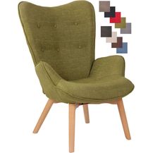 Bild für CLP Lounger Durham Stoff mit Buchenholz Gestell,grün