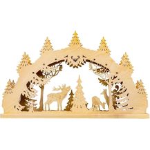 Bild für Weigla Schwibbogen Hirschfamilie, Lichterbogen aus Holz, NATUR, Made in Germany (1-tlg)