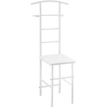 Bild für Herrendiener Stuhl Anaheim 107x45x45cm Kleiderbügel + Hosenhalter Weiß en. casa
