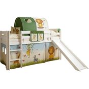 Rutschbett "Manuel" 90x200 Kiefer massiv weiß