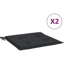 Bild für vidaXL Gartenstuhl-Kissen 2 Stk. Schwarz 40x40x3 cm Oxford-Gewebe 314016