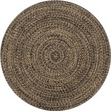 Bild für vidaXL Teppich Handgefertigt Jute Schwarz und Natur 90 cm 133725