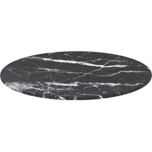 Bild für vidaXL Tischplatte Schwarz Ø40x0,8 cm Hartglas in Marmoroptik 322262
