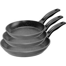 Bild für STONELINE Pfannen-Set, Aluminiumguss (Set, 3-tlg, 1x Bratpfanne Ø 22 cm, 1x Bratpfanne Ø 20 cm, 1x Schmorpfanne Ø 28 cm)