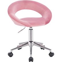 Bild für Arbeitshocker Rollhocker aus Samt Karin rosa