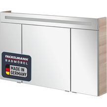 Bild für Fackelmann B.CLEVER LED Spiegelschrank 120 cm Braun hell