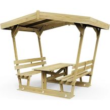 Bild für WEKA Sitzlaube 662 Gartenpavillon aus Holz in Grün Gartenhütte Gartenlaube