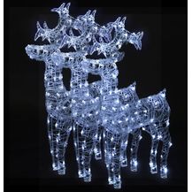 Bild für vidaXL Rentiere Weihnachtsdekoration 3 Stk. 60x16x100 cm Acryl 3154337