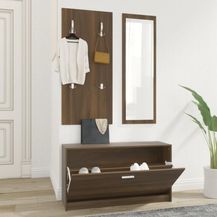 Bild für vidaXL 3-tlg. Flurmöbel-Set Braun Eichen-Optik Holzwerkstoff 342576