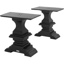 Bild für Tischbeine 2er Set 60 x 73 x 21 cm Schwarz aus Massivholz WOMO-Design