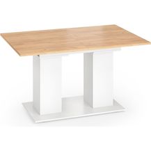 Bild für Esstisch Dix Weiß/Goldkraft Eiche 180 x 90 cm Vicco