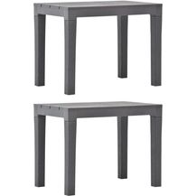 Bild für vidaXL Gartenbänke 2 Stk. Moccafarben Kunststoff 48782