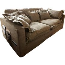 Bild für Bigsofa Noelia Braun 240x145 cm mit Kissen Hussensofa