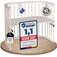 Bild für babybay Maxi extra großes Beistellbett aus massivem Buchenholz/Kinderbett Höhe stufenlos verstellbar & umweltfreundlich/mitwachsendes Babybett (beige lackiert)