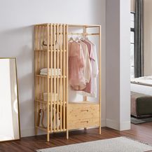 Bild für Garderobenständer Varanger 185x100x45 cm Bambus [en. casa]