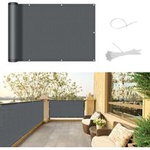 Bild für SUNNY GUARD Balkon Sichtschutz 80x800 cm Balkonverkleidung Balkonabdeckung Balkonumspannungen,UV-Schutz,Wind und wasserdicht,Geeignet für Balkon,Garten,Terrasse,mit Kabelbinder,Anthrazit
