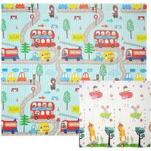 Bild für Krabbelmatte Spielmatte Baby Schadstofffrei 198 x 178 x 1 cm Faltbar Spielunterlage Spielteppich Groß Rutschfest Beidseitig Tragbar Wasserdicht für Innen Außen Bunt