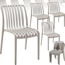 Bild für tectake Gartenstuhl Balkonstuhl Alcudia, wetterfest und UV-beständig, stapelbar (Set, 4 St)