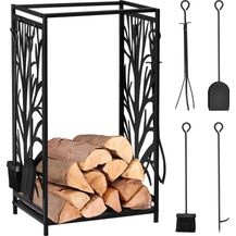 Bild für HOMCOM Kaminholzregal Kaminholzständer mit Kaminbesteck