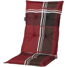 Bild für Madison Hochlehnerauflage A 023 Gartenstuhl Auflagen Kissen Polster für Hochlehner rot kariert, (1 Auflage)