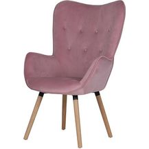 Bild für SVITA CLEO Ohrensessel Relaxsessel Fernsehsessel Sessel Lesesessel Samt Rosa