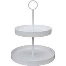 Bild für Grafelstein Etagere Etagere LENJA weiß aus Metall modernes Design 2-stöckige Metalletagere