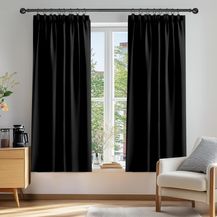 Bild für Deconovo Verdunkelungsvorhang Gardinen mit Kräuselband Blickdicht Vorhänge Wohnzimmer 2er Set