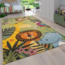 Bild für Paco Home Kinderzimmer Kinderteppich für Jungen mit Tier u. Dschungel Motiven Kurzflor