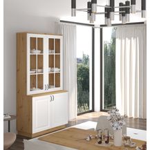 Bild für Küchenbuffet Stilo 100 cm Landhaus Weiß Eiche Artisan