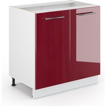 Bild für Midischrank Fame-Line Bordeaux Hochglanz 80 x 82 cm mit Regal