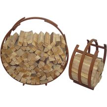 Bild für 2er Set Brennholzregal Kaminholzständer Stapelregal Kaminholzregal Stapelhilfe Rost-Optik