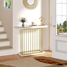 Bild für YITAHOME Konsolentisch,Flurtisch Dekotisch Sideboard Beistelltisch,Metallrahmen,Einfacher Aufbau,Verstellbare Füße,für Eingang,Flur