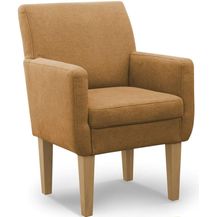 Bild für CAVADORE Diningsessel Malm / Polstersessel für Küche oder Esszimmer / Passend zur Küchengarnitur Malm / Leichte Fleckenentfernung dank Soft Clean / 66 x 96 x 71 / Flachgewebe: gelb