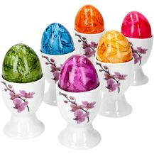 Bild für 6er Set Kyoto Eierbecher 6 Personen lilafarbene Orchideen