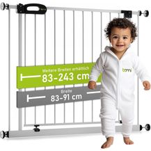 Bild für BOMI Türschutzgitter Babygitter Ohne Bohren Merle XXL 83-243 cm
