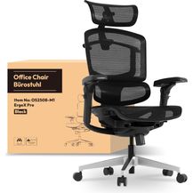 Bild für FLEXISPOT ErgoX Pro Ergonomischer Bürostuhl mit 12-stufiger Höhenverstellung, Schreibtischstuhl mit 7D-Armlehnen, 5D-Lendenstütze, 4D-Kopfstütze, 250 kg Belastbarkeit und Netzsitz (Schawrz)