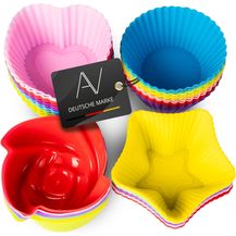 Bild für AVANA Muffinform Silikon Muffinförmchen wiederverwendbare Cupcake Backförmchen Muffin, (36-tlg)