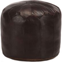Bild für vidaXL Pouf Dunkelbraun 40 x 35 cm Echtes Ziegenleder 248130
