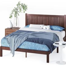 Bild für Zinus Adrian Holz rustikaler Stil Plattformbett mit Kopfteil / Keine Boxspring erforderlich/ Stabiler Holzlattenrost/ Schnelle