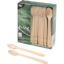 Bild für 100 PAPSTAR Einweg-Kaffeelöffel pure Holz