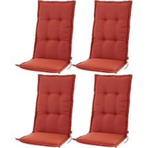 Bild für BURI 4er Set Hochlehner Auflagen 120x48x7 cm Terrakotta 