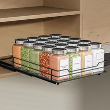 Bild für Ausziehbares Gewürzregal Schwarz für Schrank Organizer Küche