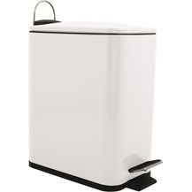 Bild für Spirella Kosmetikeimer 5 Liter Edelstahl mit Absenkautomatik und Inneneimer "Erik" Badezimmer Mülleimer Softclose Abfalleimer weiß